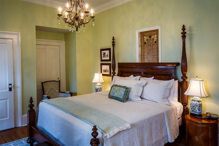 The Eli Whitney Guest Room at The Gastonian Bed and Breakfast in Savannah, GA
